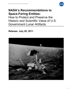 NASA`s Recommendations to Space-Faring Entities