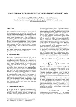 modeling marine gravity potential with satellite altimetry data