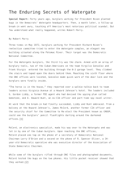 The Enduring Secrets of Watergate