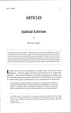 ARTICLES Judicial Activism