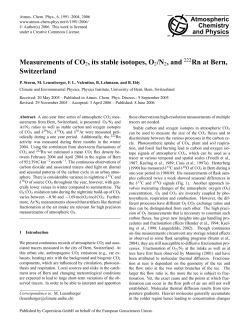 Measurements of CO2, its stable isotopes, O2/N2, and 222Rn at