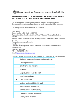 Purchasing goods and services: protection of small businesses