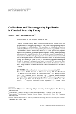 On Hardness and Electronegativity Equalization in Chemical