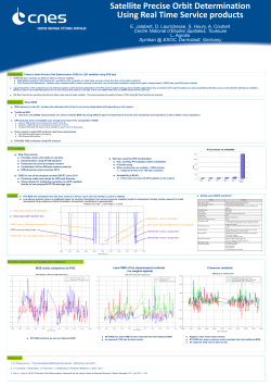 Satellite Precise Orbit Determination Using Real Time