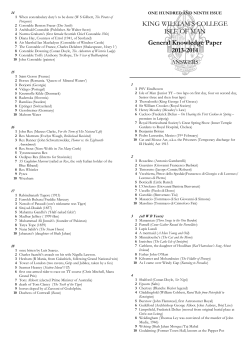 GKP 2103-2014 Answers - King William`s College