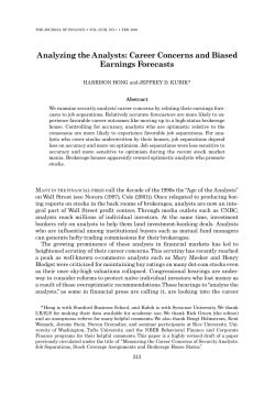 Analyzing the Analysts: Career Concerns and Biased Earnings