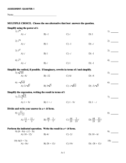 ASSESSMENT- QUARTER-1