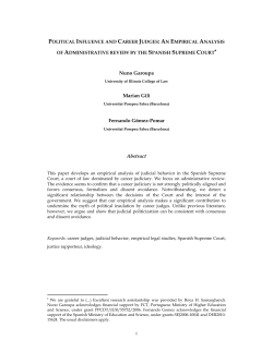 Political influence and career judges: An empirical analysis of
