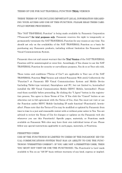 Terms of Use for Trial Service