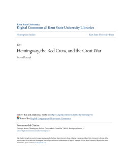 Hemingway, the Red Cross, and the Great War