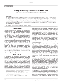 Scurvy: Presenting as Musculoskeletal Pain