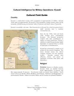 Cultural Intelligence for Military Operations: Kuwait