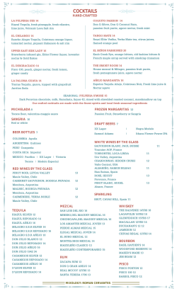 cocktails - La Pulperia