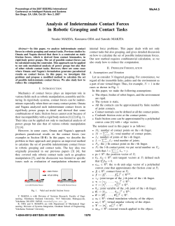 Analysis of Indeterminate Contact Forces in