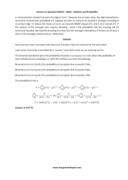 Answer on Question #45275 &ndash; Math - Statistics and Probability A