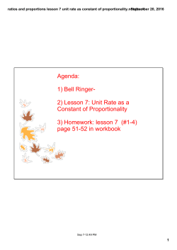 Module 1 Lesson 7 Unit Rate as Constant of Proportionality