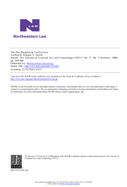 The Plea Bargaining Controversy