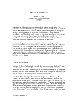 The sex lives of fishes
