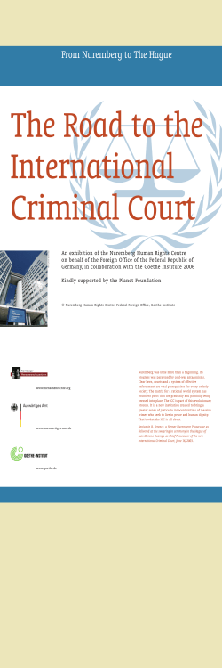 From Nuremberg to The Hague - Coalition for the International