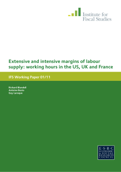 Extensive and Intensive Margins of Labour Supply