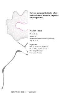 Master Thesis - University of Twente Student Theses