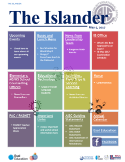 The AISC Islander - The American International School In Cyprus