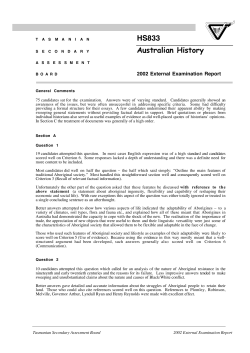 HS833 Australian History