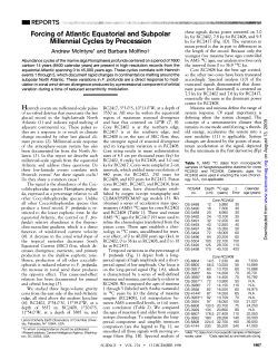 Precession and the Equatorial Atlantic over the last 45000 ys by