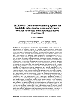 ELDEWAS - Online early warning system for landslide