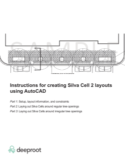 Silva Cell System Layout Instructions