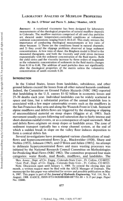 Laboratory Analysis of Mudflow Properties