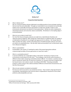 Nimbus Eco FAQ 3-27-14