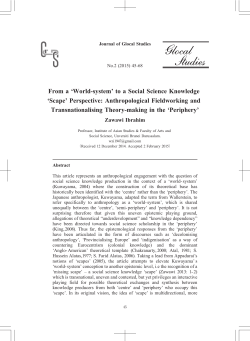 From a `World-system` to a Social Science Knowledge `Scape