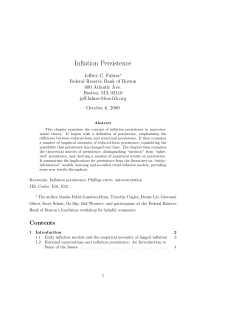 Inflation Persistence