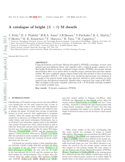 A catalogue of bright (Kdwarfs