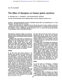 The effect of diazepam on human gastric secretion