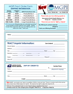 MGPI Tract Order Form - Macedonia Gospel Publications, Inc.