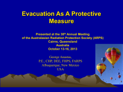Evacuation As A Protective Measure