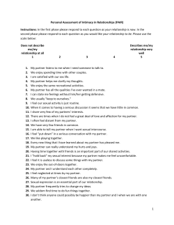 1 Personal Assessment of Intimacy in Relationships (PAIR