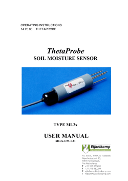 ML2 manual - Eijkelkamp