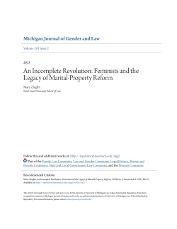 An Incomplete Revolution: Feminists and the Legacy of Marital