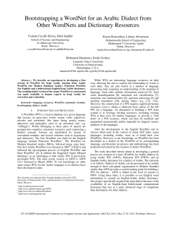 Paper in PDF - Linguistic Data Consortium