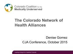 The Colorado Network of Health Alliances