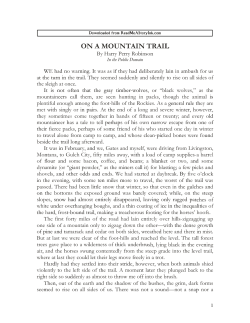 on a mountain trail - Read Me A Story, Ink.