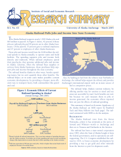 Alaska Railroad Pulls Jobs and Income Into State - ISER