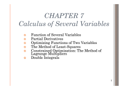 CHAPTER 7 Calculus of Several Variables