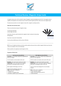 Technical Review: Magnetic Stripe Cards
