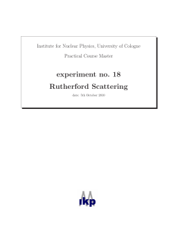experiment no. 18 Rutherford Scattering