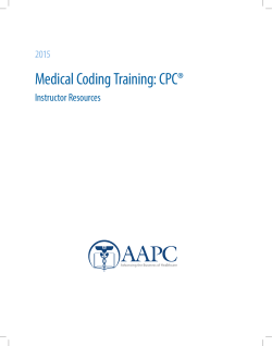 40 2015 Medical Coding Training: CPC&reg;&mdash;Instructor Resources