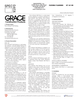 FLEXIBLE FLASHING 07 65 00 MASONPRO, Inc. 43300 Seven Mile